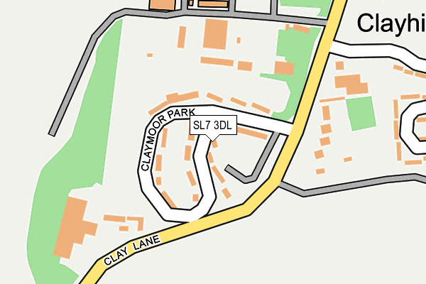 Map of CLAYMOOR ESTATE RESIDENTS LIMITED at local scale