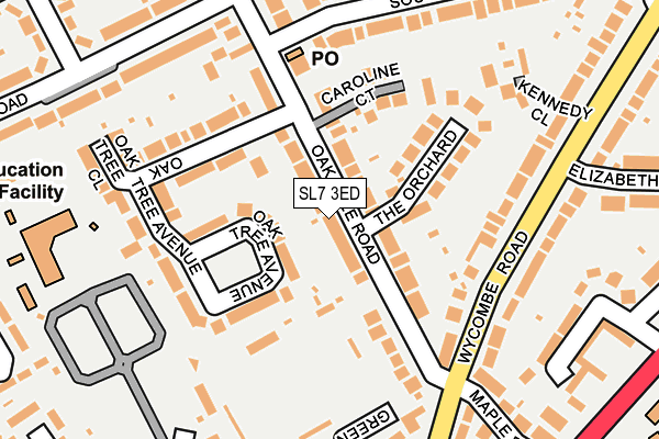 SL7 3ED map - OS OpenMap – Local (Ordnance Survey)
