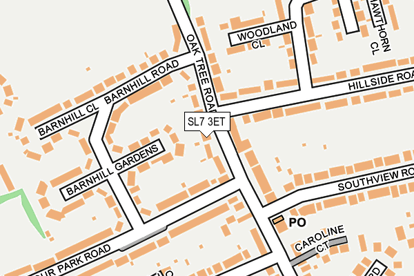 SL7 3ET map - OS OpenMap – Local (Ordnance Survey)