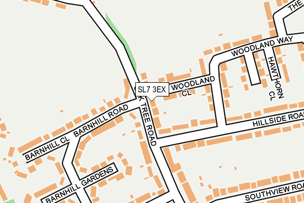 SL7 3EX map - OS OpenMap – Local (Ordnance Survey)
