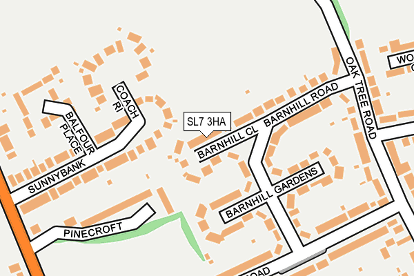 SL7 3HA map - OS OpenMap – Local (Ordnance Survey)