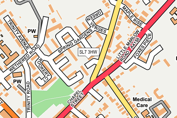 SL7 3HW map - OS OpenMap – Local (Ordnance Survey)
