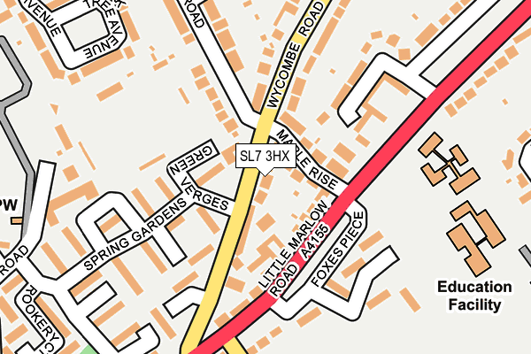 SL7 3HX map - OS OpenMap – Local (Ordnance Survey)