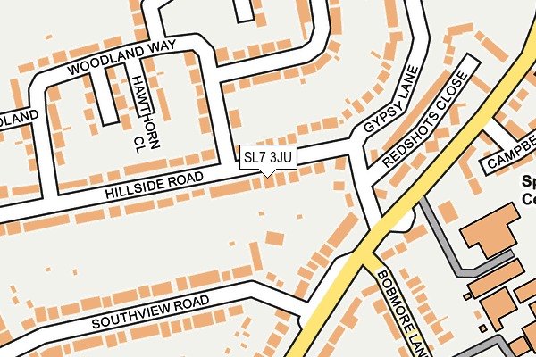 SL7 3JU map - OS OpenMap – Local (Ordnance Survey)