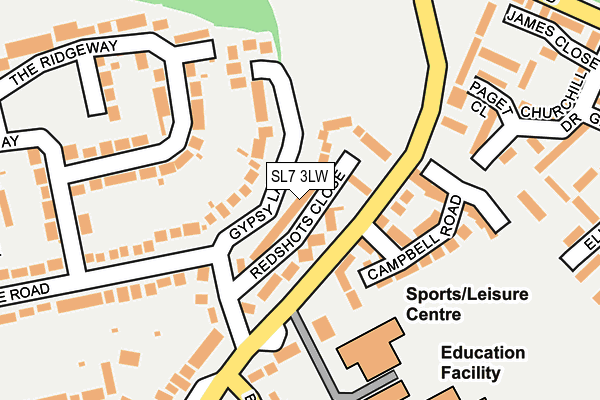 SL7 3LW map - OS OpenMap – Local (Ordnance Survey)