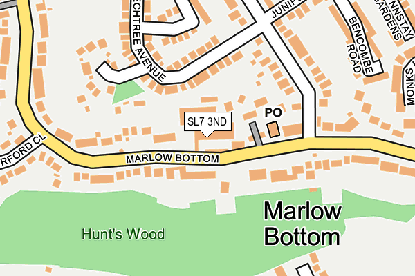 Map of THE SIGN HUT LIMITED at local scale