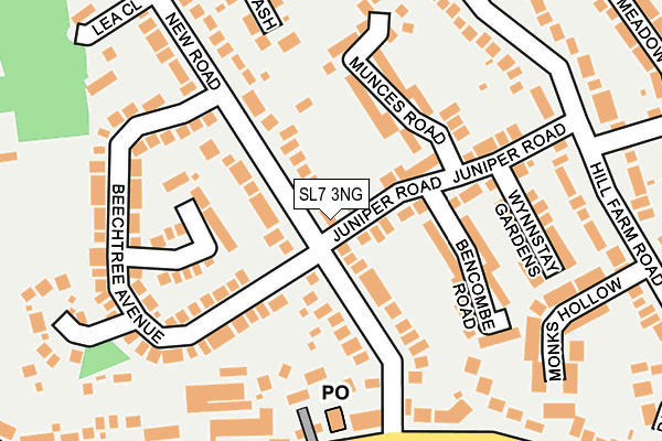 SL7 3NG map - OS OpenMap – Local (Ordnance Survey)
