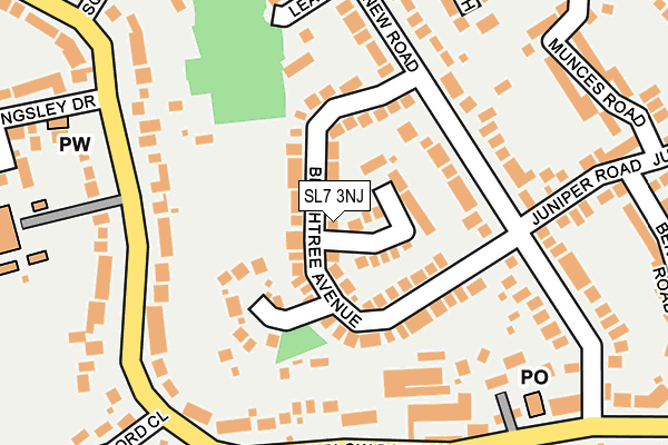SL7 3NJ map - OS OpenMap – Local (Ordnance Survey)