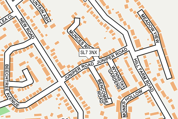 SL7 3NX map - OS OpenMap – Local (Ordnance Survey)