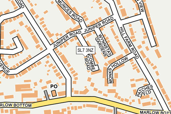 SL7 3NZ map - OS OpenMap – Local (Ordnance Survey)