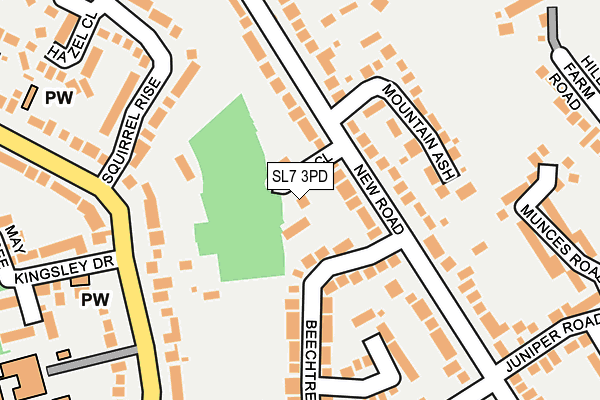 SL7 3PD map - OS OpenMap – Local (Ordnance Survey)