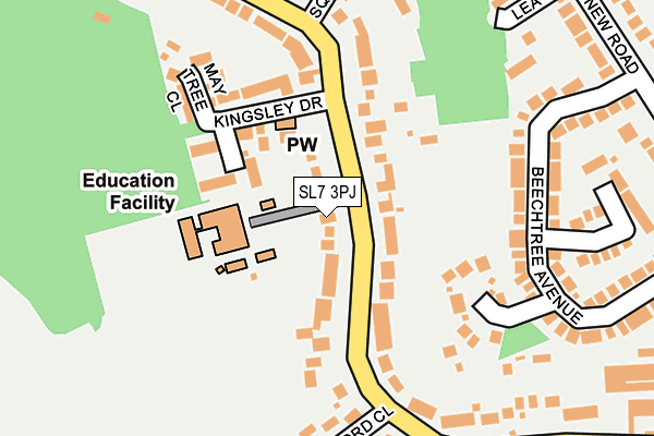 SL7 3PJ map - OS OpenMap – Local (Ordnance Survey)