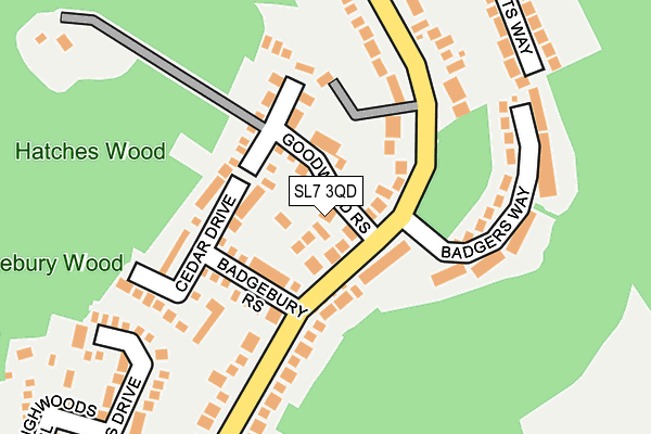 SL7 3QD map - OS OpenMap – Local (Ordnance Survey)