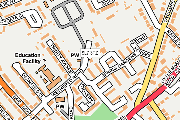 SL7 3TZ map - OS OpenMap – Local (Ordnance Survey)