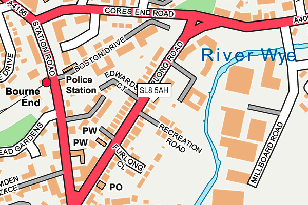 SL8 5AH map - OS OpenMap – Local (Ordnance Survey)