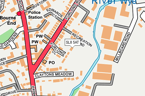 SL8 5AT map - OS OpenMap – Local (Ordnance Survey)