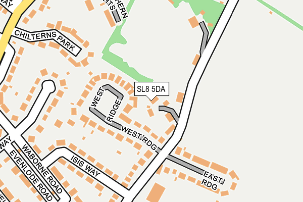 SL8 5DA map - OS OpenMap – Local (Ordnance Survey)