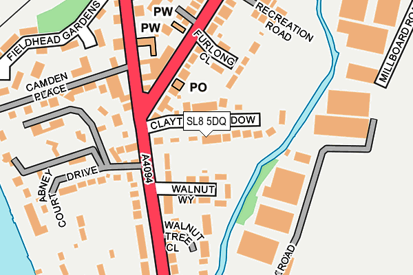 SL8 5DQ map - OS OpenMap – Local (Ordnance Survey)