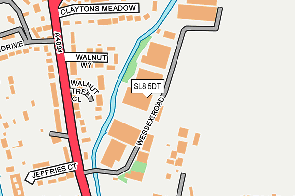 SL8 5DT map - OS OpenMap – Local (Ordnance Survey)