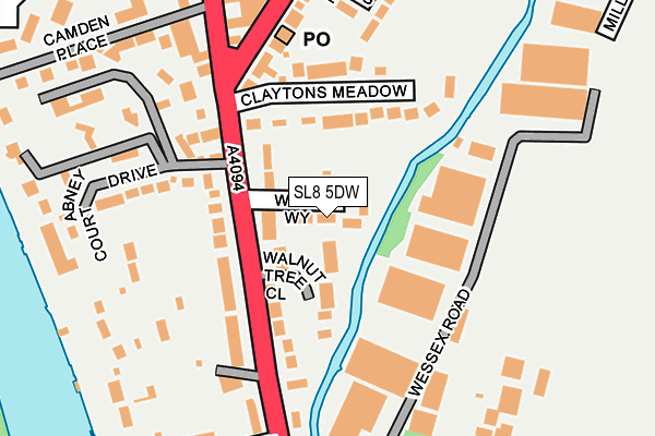 SL8 5DW map - OS OpenMap – Local (Ordnance Survey)