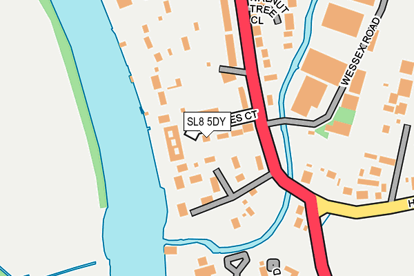 SL8 5DY map - OS OpenMap – Local (Ordnance Survey)