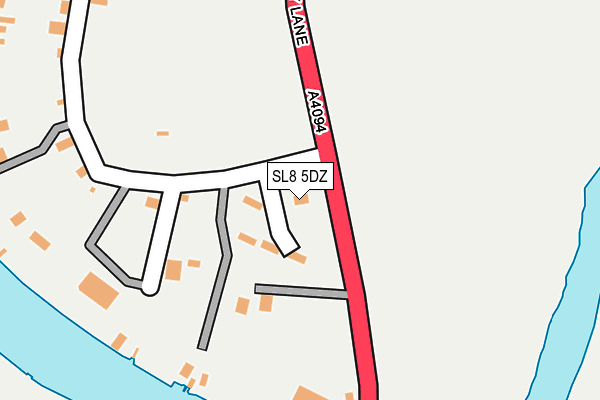 SL8 5DZ map - OS OpenMap – Local (Ordnance Survey)