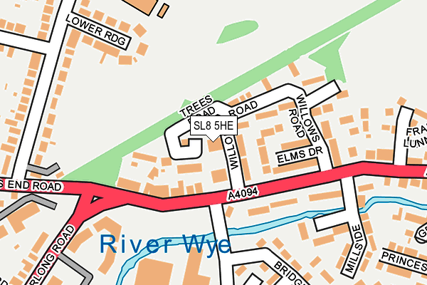 SL8 5HE map - OS OpenMap – Local (Ordnance Survey)