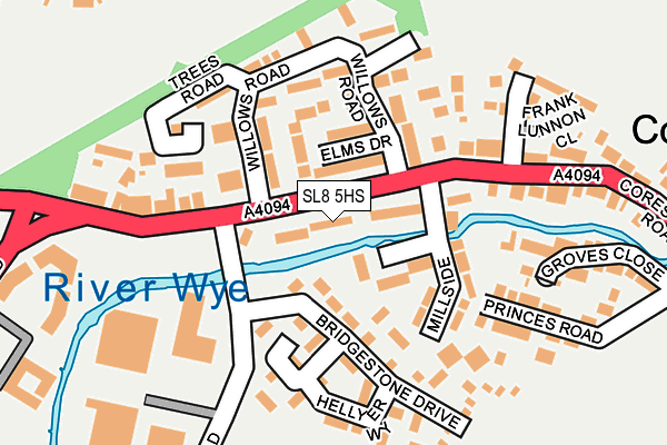 SL8 5HS map - OS OpenMap – Local (Ordnance Survey)