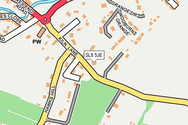 SL8 5JE map - OS OpenMap – Local (Ordnance Survey)