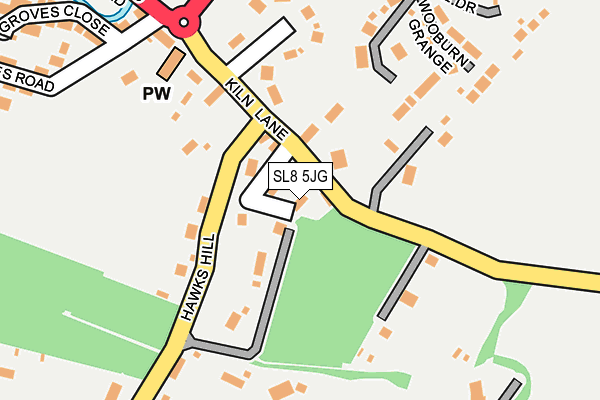 SL8 5JG map - OS OpenMap – Local (Ordnance Survey)