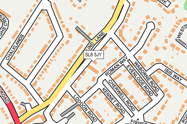 SL8 5JY map - OS OpenMap – Local (Ordnance Survey)