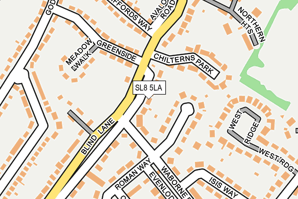 SL8 5LA map - OS OpenMap – Local (Ordnance Survey)