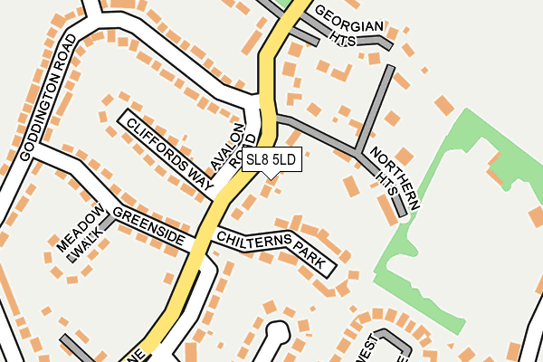 SL8 5LD map - OS OpenMap – Local (Ordnance Survey)