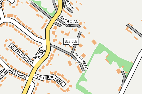 SL8 5LE map - OS OpenMap – Local (Ordnance Survey)