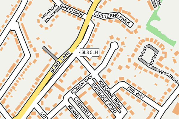 SL8 5LH map - OS OpenMap – Local (Ordnance Survey)