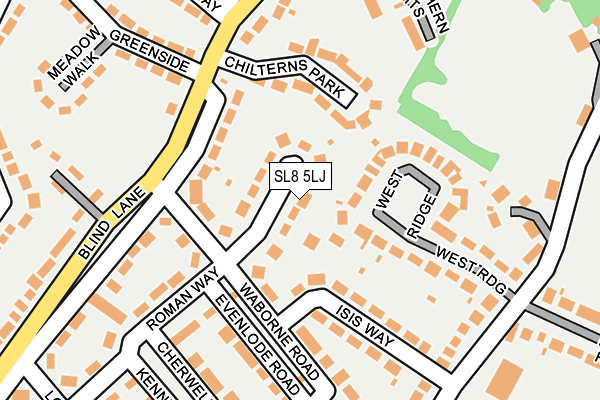 SL8 5LJ map - OS OpenMap – Local (Ordnance Survey)