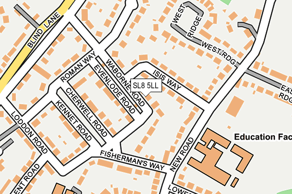 SL8 5LL map - OS OpenMap – Local (Ordnance Survey)