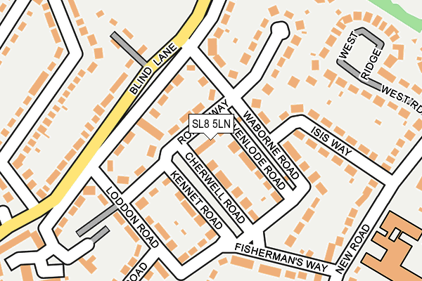 SL8 5LN map - OS OpenMap – Local (Ordnance Survey)