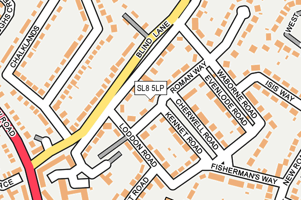 SL8 5LP map - OS OpenMap – Local (Ordnance Survey)