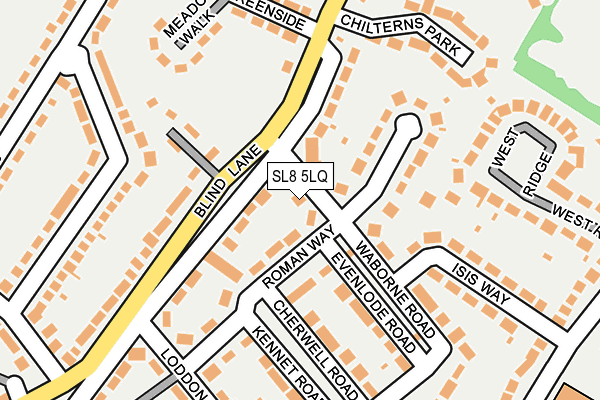 SL8 5LQ map - OS OpenMap – Local (Ordnance Survey)
