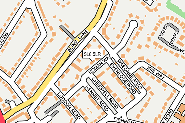 SL8 5LR map - OS OpenMap – Local (Ordnance Survey)
