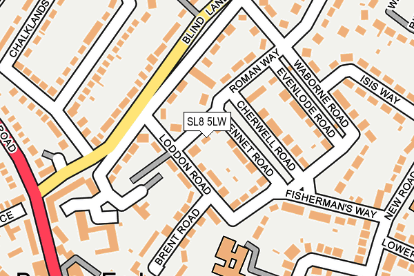 SL8 5LW map - OS OpenMap – Local (Ordnance Survey)