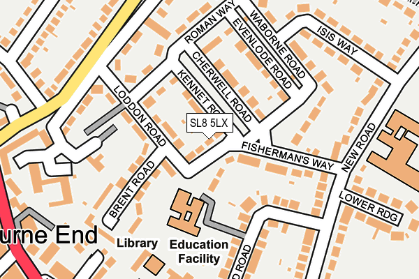 SL8 5LX map - OS OpenMap – Local (Ordnance Survey)