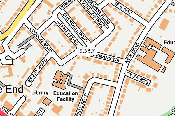 SL8 5LY map - OS OpenMap – Local (Ordnance Survey)