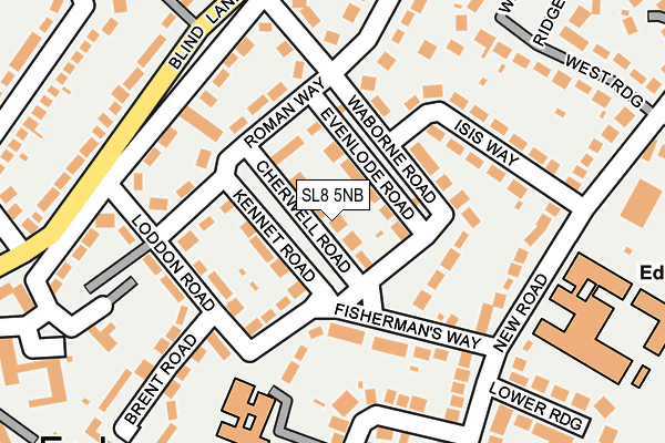 SL8 5NB map - OS OpenMap – Local (Ordnance Survey)