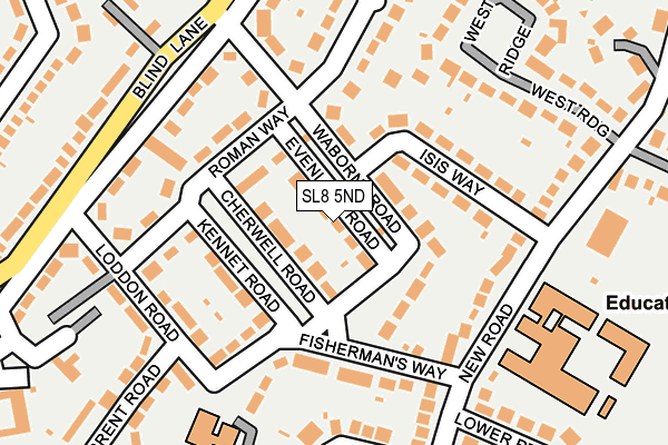 SL8 5ND map - OS OpenMap – Local (Ordnance Survey)