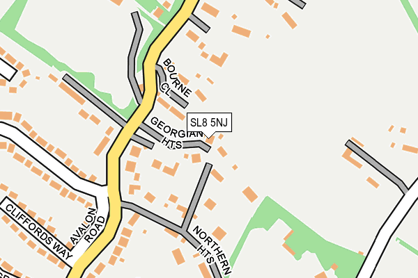 SL8 5NJ map - OS OpenMap – Local (Ordnance Survey)