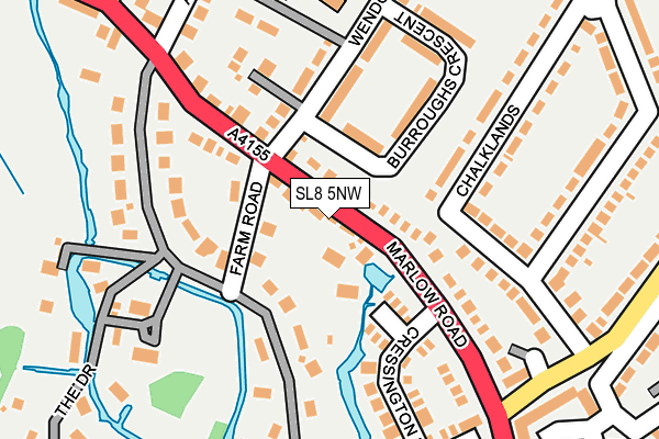 SL8 5NW map - OS OpenMap – Local (Ordnance Survey)