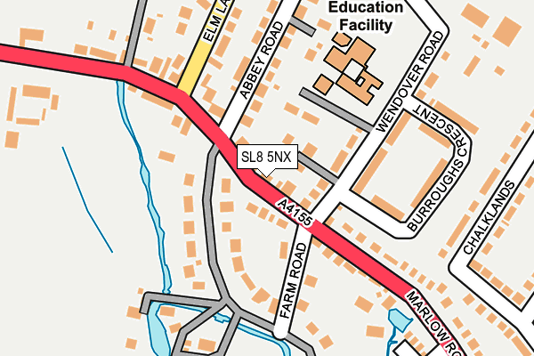 SL8 5NX map - OS OpenMap – Local (Ordnance Survey)