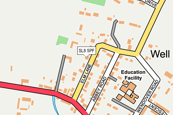 SL8 5PF map - OS OpenMap – Local (Ordnance Survey)